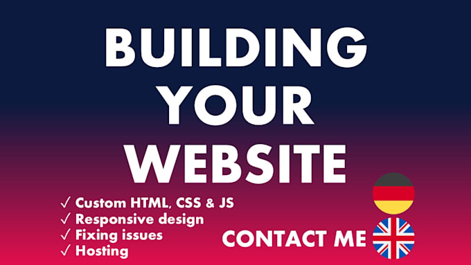 build, design website development using responsive HTML, CSS