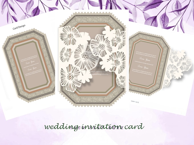 create an elegant wedding invitation card design