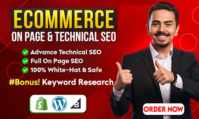 optimize ecommerce onpage technical SEO for shopify wordpress bigcommerce