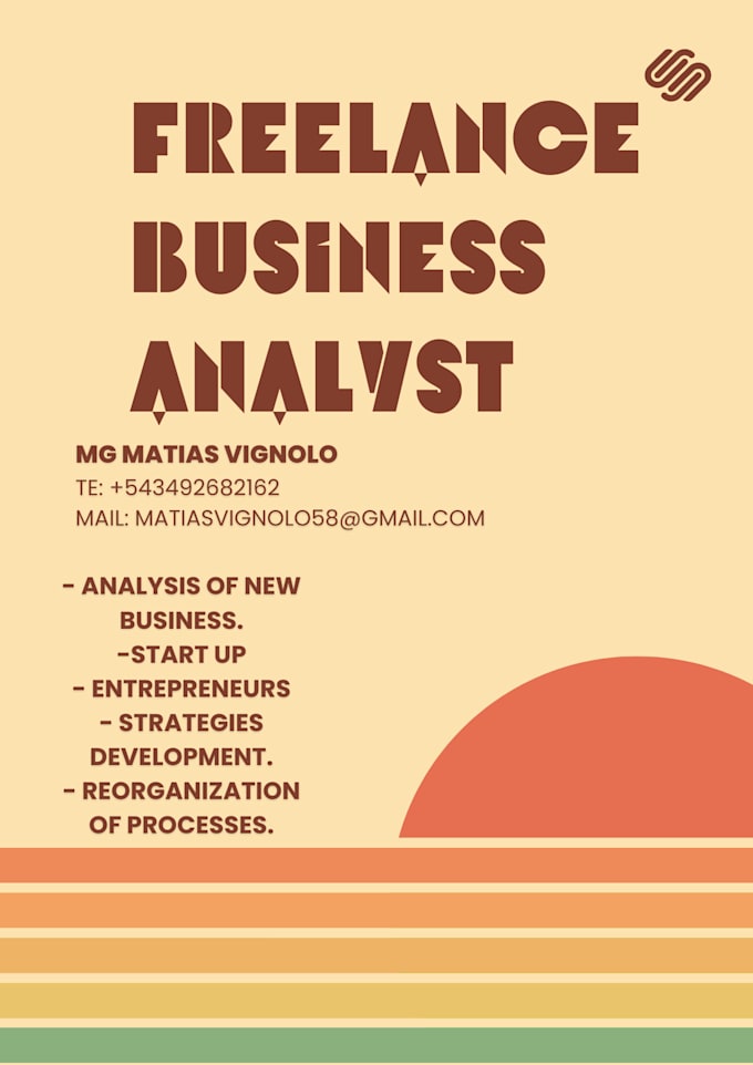 do it analysis of new businesses, analysis of businesses on the way, start up
