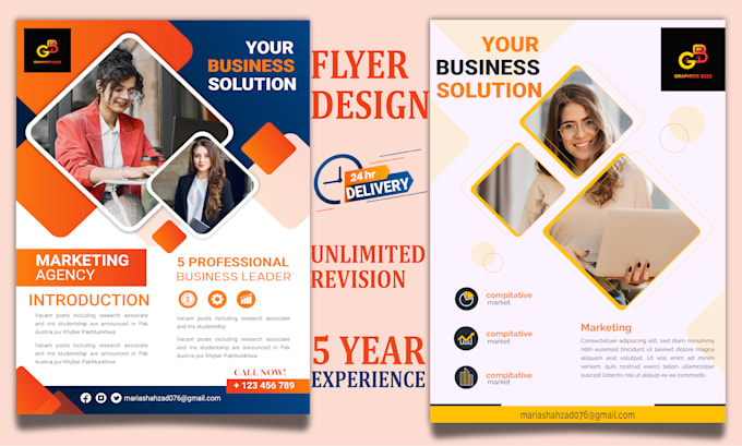 Design promotional flyer or marketing flyer for business, party or ...