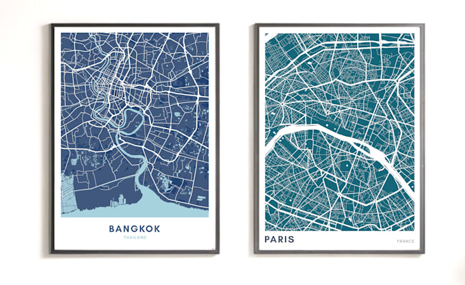 design a modern, custom street map print for you