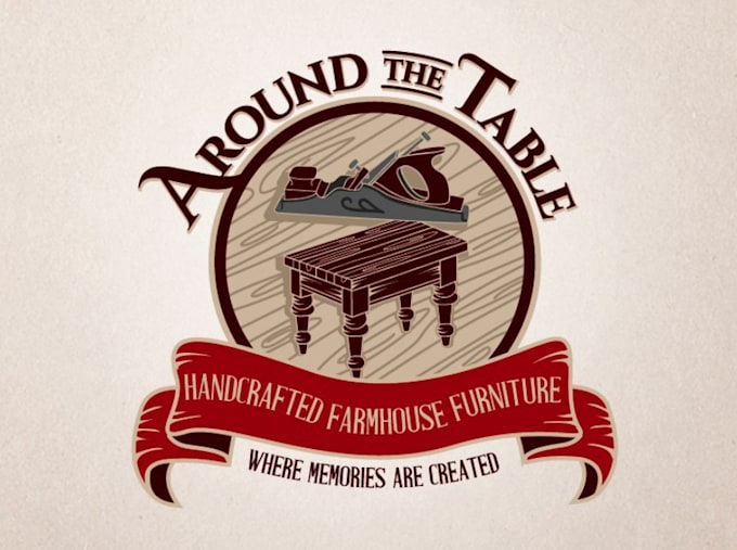 design logo about carpentry, furniture, handyman, wood and woodworking