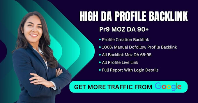 provide high da dofollow SEO profile backlinks