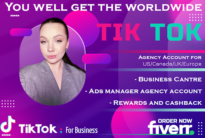 create a tiktok agency account and business center