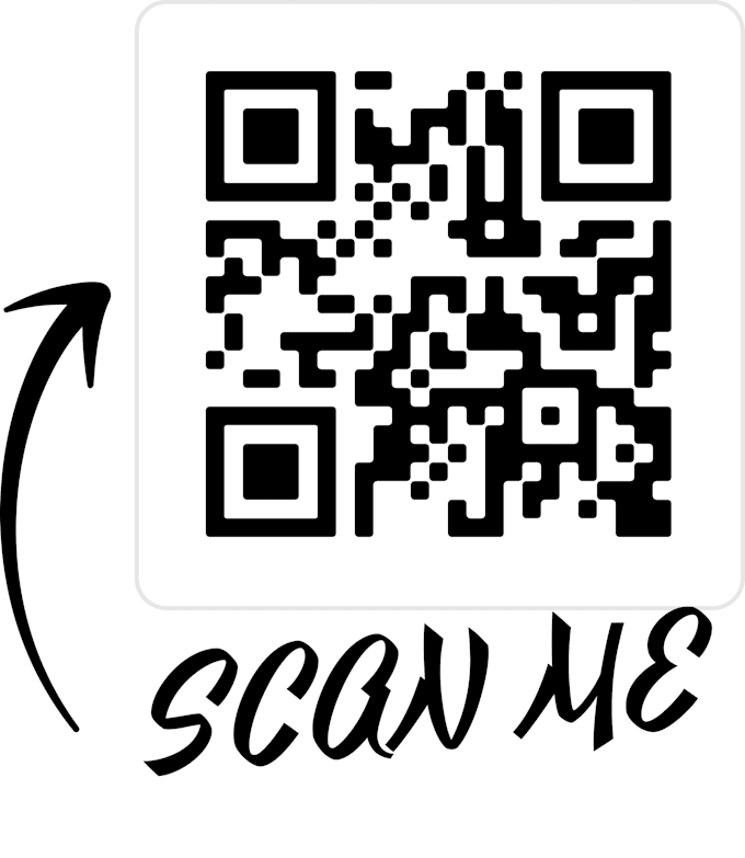 Make digital business card, physical card with qr code, vcard by
