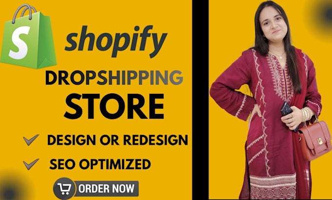 build shopify store, design or redesign, dropshipping store