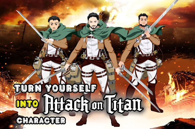 draw attack on titan anime custom portrait