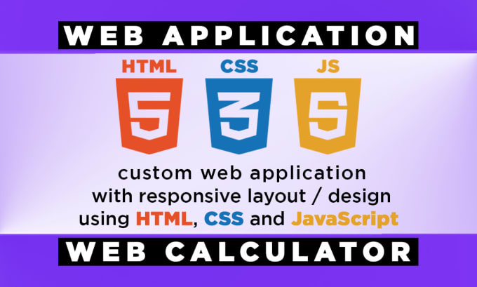 Code html css javascript web calculator or web application by ...