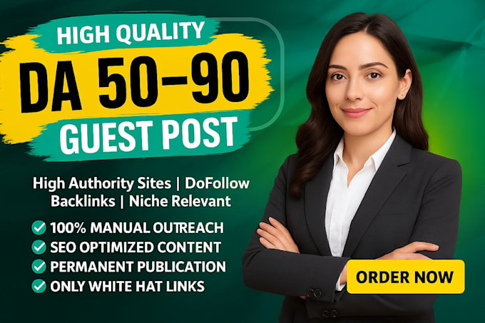guest post on da 50 to 90 blogs dofollow SEO backlinks manual outreach