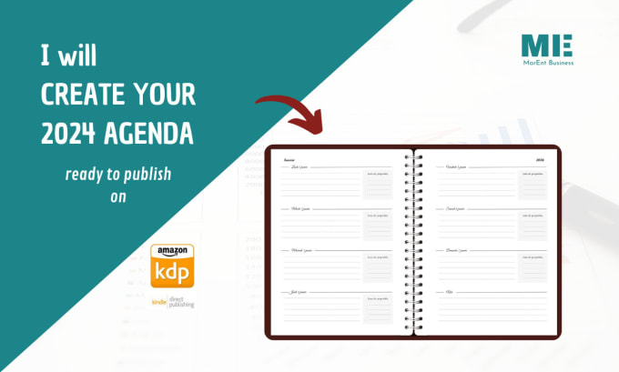 Créer un agenda ou un agenda 2024 2025 personnalisé en pdf pour  kdp