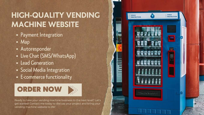 design build vending machine website woocommerce in namecheap, godaddy, ionos