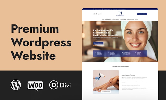 create a website with divi theme, dsgvo gdpr ready