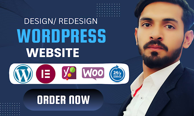 design a modern responsive wordpress website using elementor
