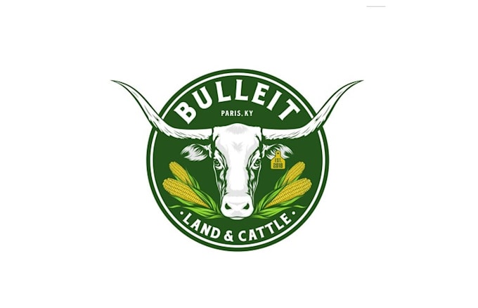 cattle crop local farm logo design