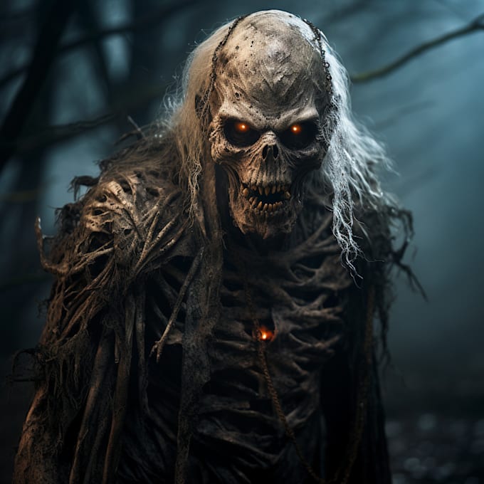 create a scary and original fantasy horror character