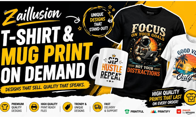 create custom tshirts and mugs designs