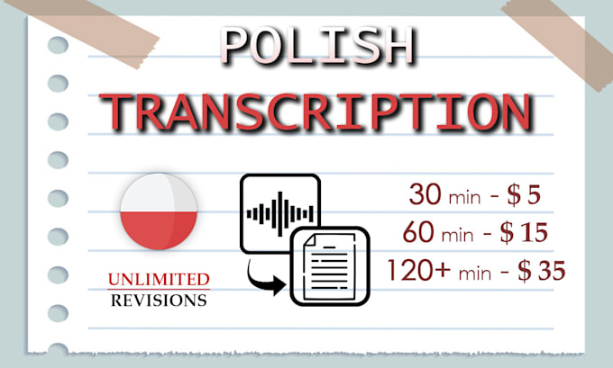 professionally transcribe audio or video in polish