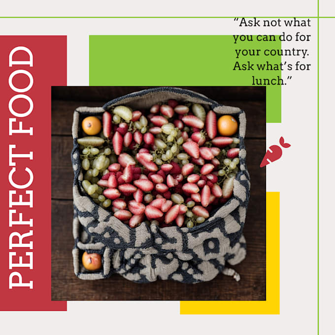 Design realistic qr code about food fruits and vegetables by