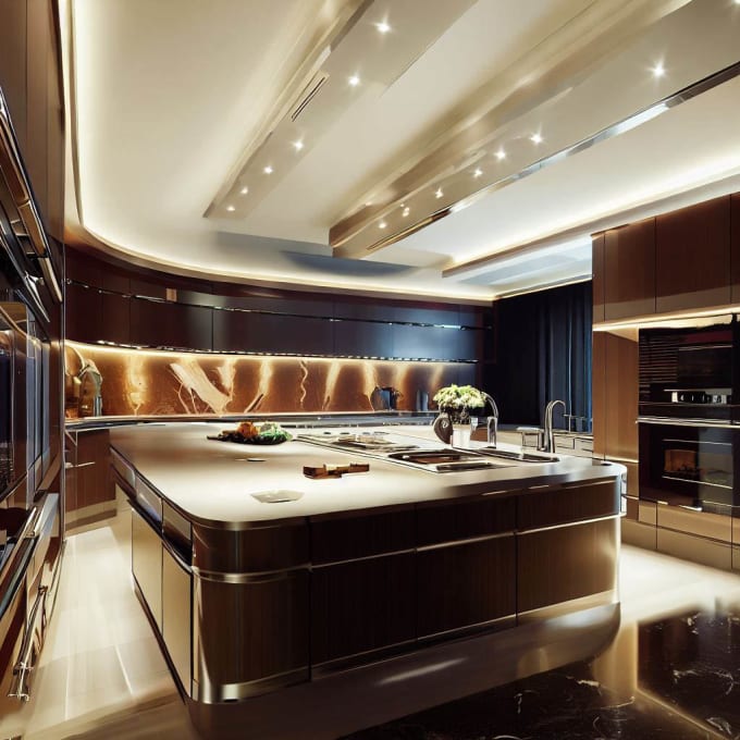 Draw luxury modern kitchen design by Ftkalsalawa | Fiverr
