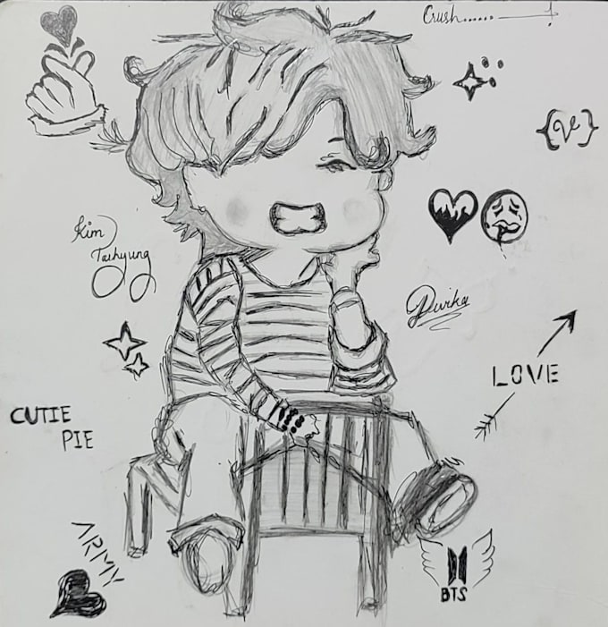 Do korean singer drawing by Rsdev1122 | Fiverr