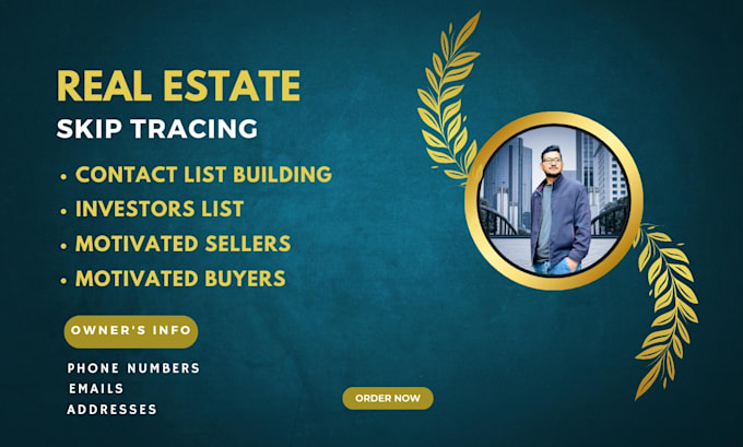 do real estate skip tracing of sell, rent, vacant, auction and bank owned proper