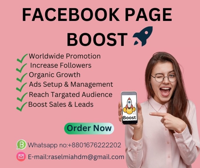 Facebook page boost for fastly your sales by Raselmiahdm | Fiverr