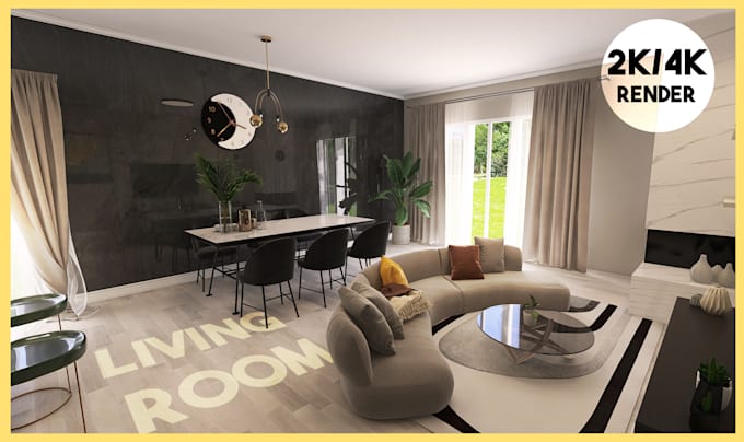 do 3 renders per room