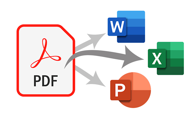 convert pdfs to word, excel, or powerpoint