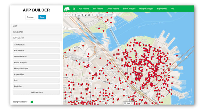 make web gis application using mapbox, cesium js, arcgis,