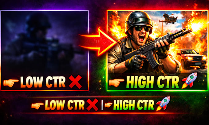 design gaming youtube thumbnails that boost CTR