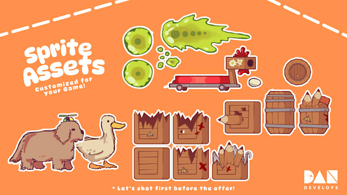 create customized 2d sprite and art assets for your game