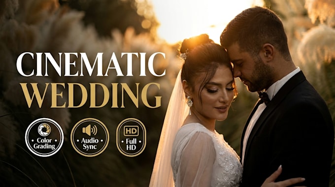 do cinematic wedding video editing, highlights, and teaser