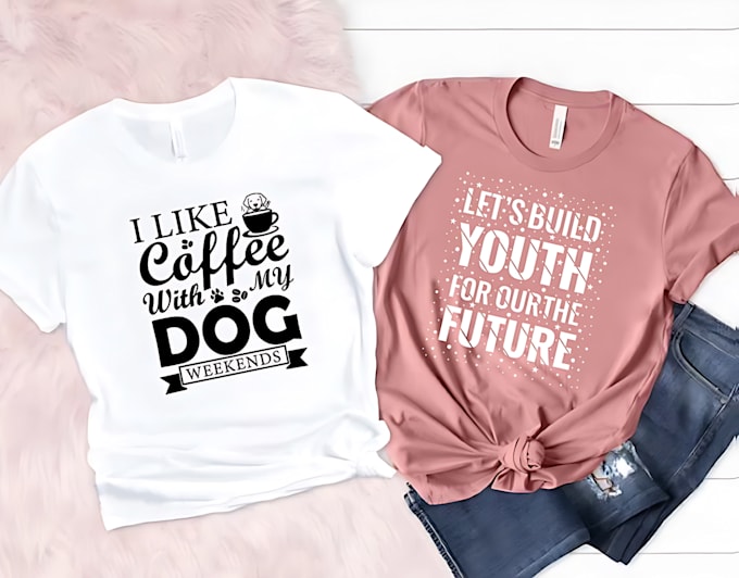 Do custom minimalist typography t shirt logo design by Latoya_green ...
