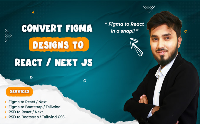 Convert figma to react or next js using tailwind css by Maazrehman07 ...