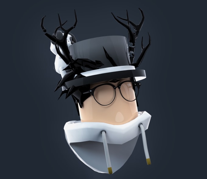 design you a roblox shadow head logo 3d and 2d