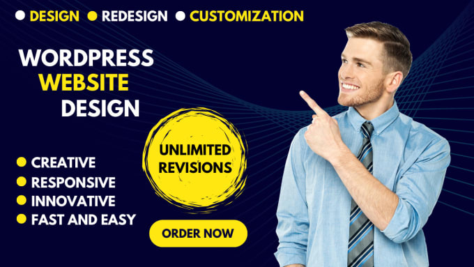design and redesign wordpress landing page website