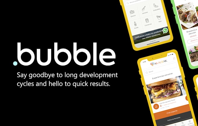 develop your web app and mobile app in bubble io