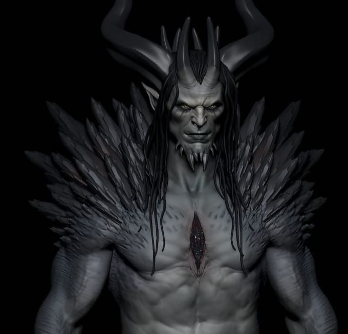do a horroful character modeling and character design