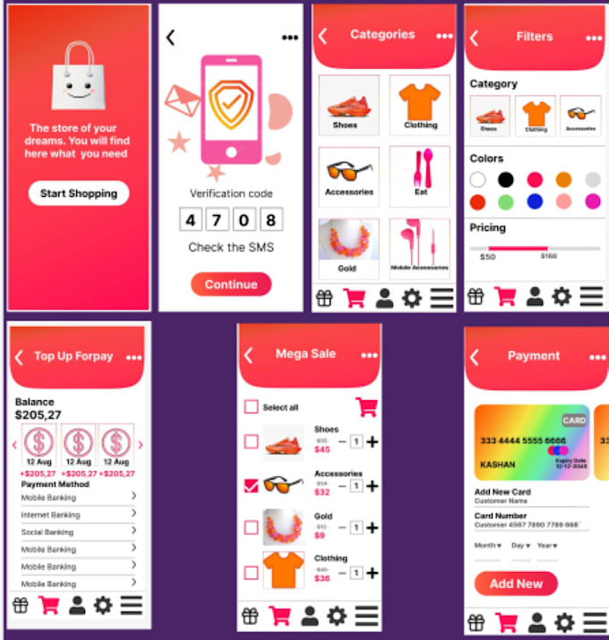 Do ui ux design for your website or mobile app by Kashighouri | Fiverr