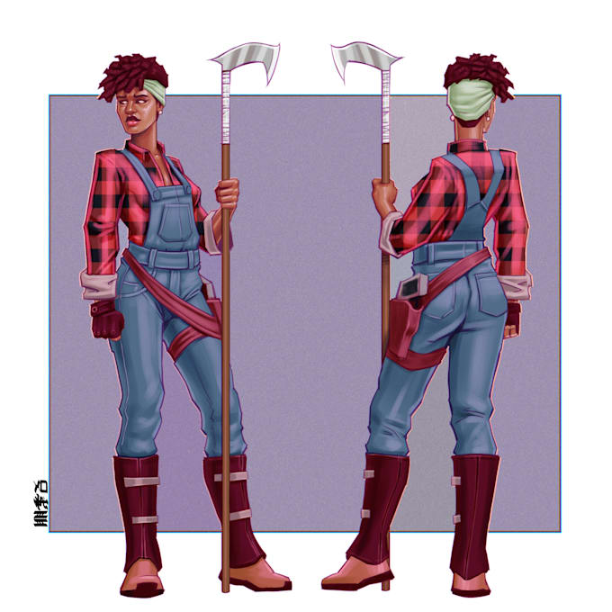 draw and design 2d characters for comics, and video games