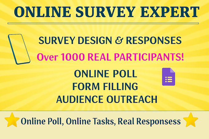 get over 1000 audience to fill online survey forms and polls or questionnaire