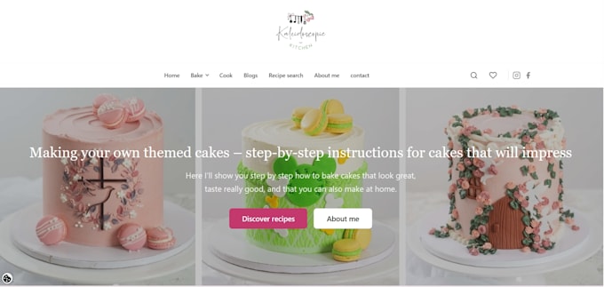 create your food blogging wordpress websites