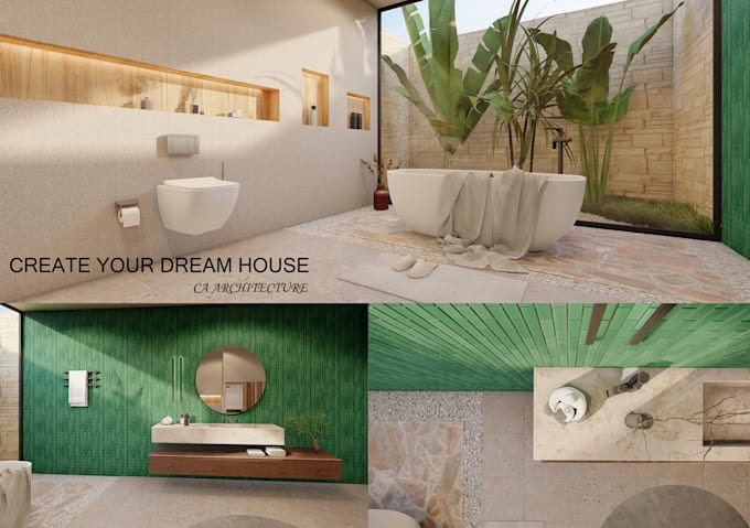 design your bathroom interior in 3d and render