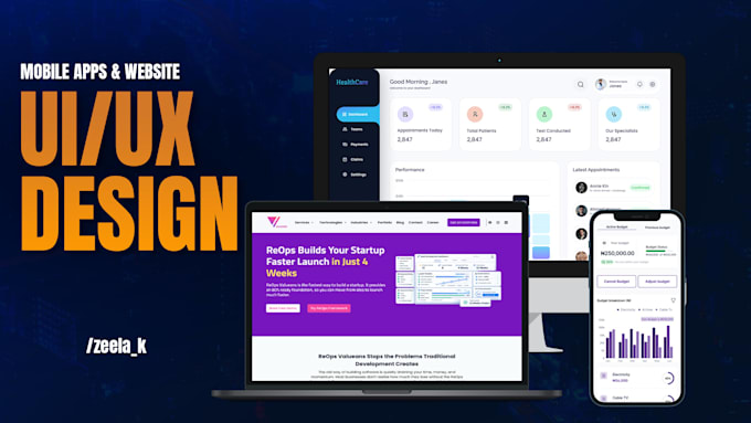 do figma website , landing page , app , dashboard design