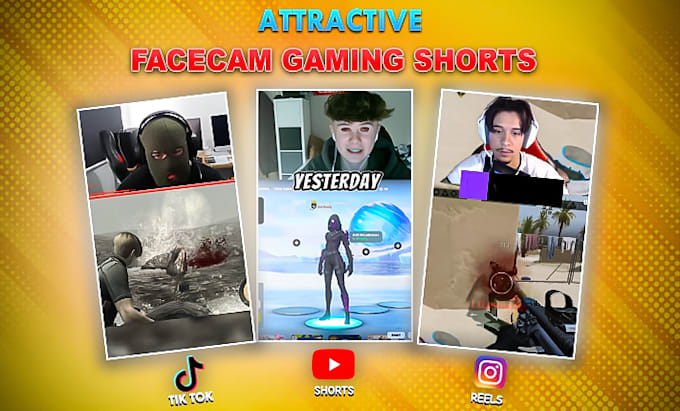 edit your raw gameplay for insta, tiktok and youtube shorts