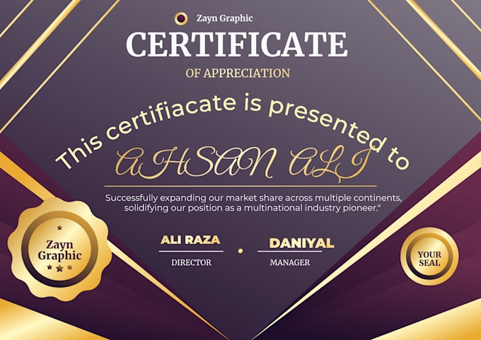 Design professional certificates, awards and diplomas customized by ...