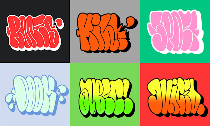 make professional custom name with throwup style