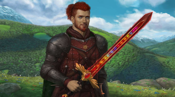 paint your dark fantasy dnd character illustration