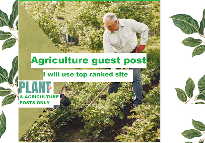 do agriculture guest post on high da and high traffic site